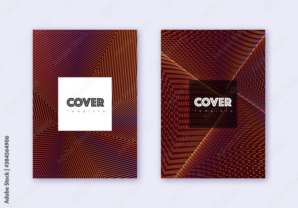 Hipster cover design template set. Orange abstract Hipster cover design template set. Orange abstract
