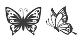 Butterfly silhouette icon. Vector illustration.
