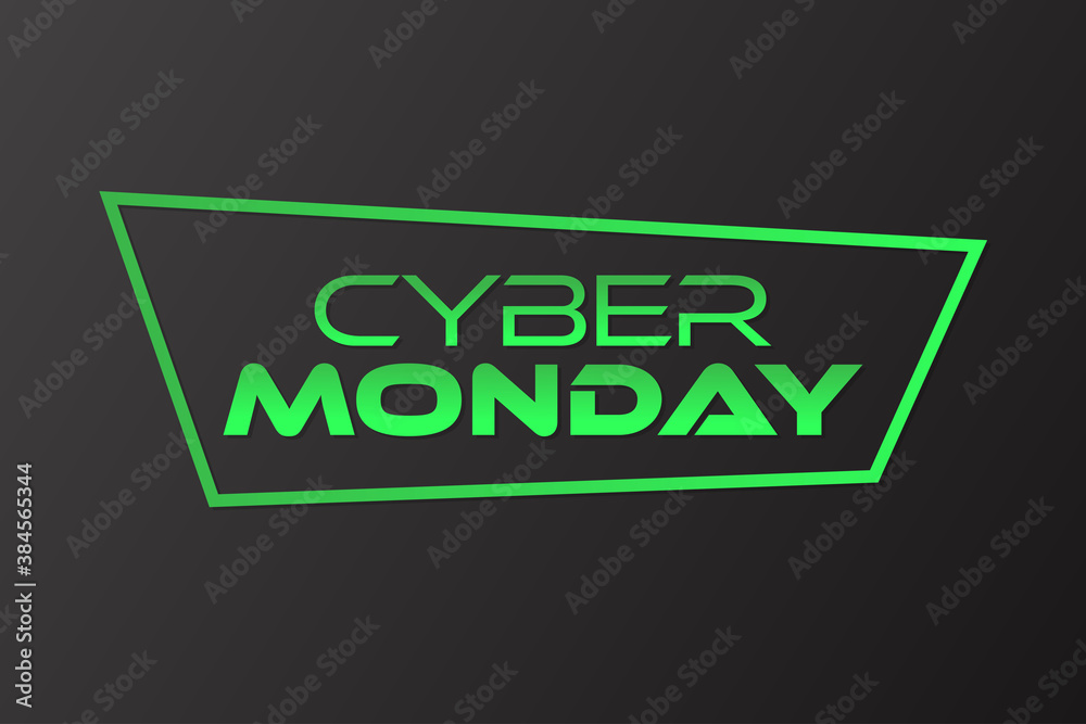 Cyber Monday Sale. Template for background, banner, card, poster with text inscription. Vector EPS10 illustration.