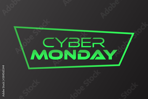 Cyber Monday Sale. Template for background, banner, card, poster with text inscription. Vector EPS10 illustration.