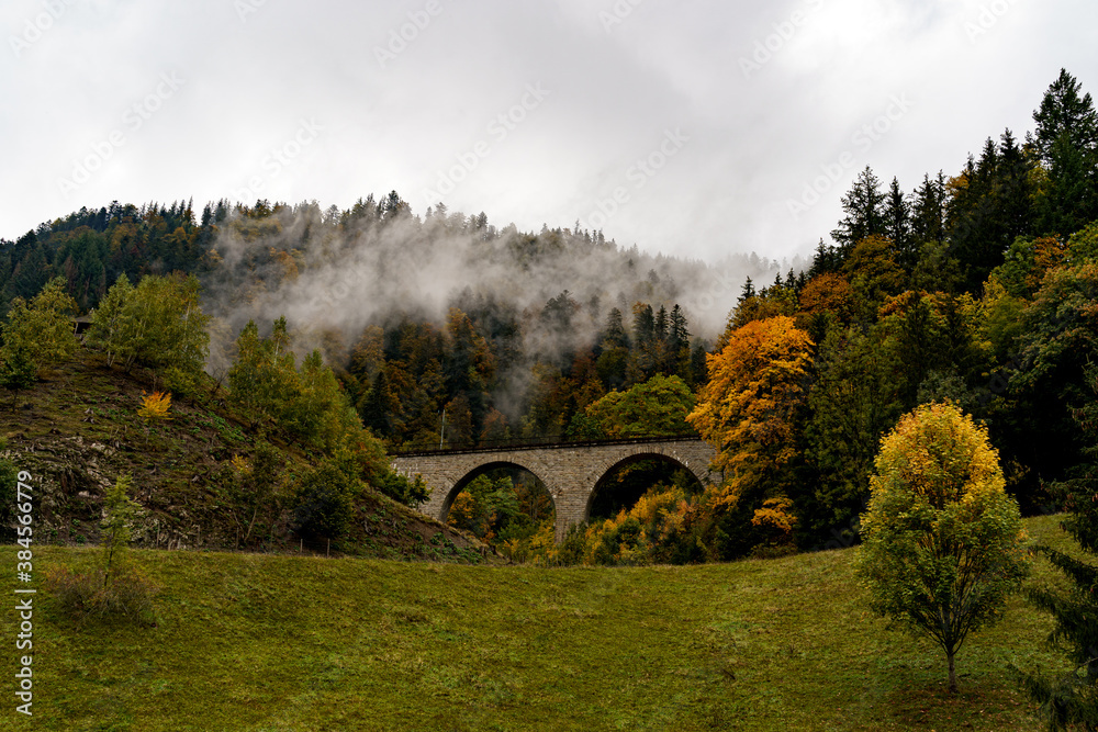 Ravenna gorge viaduct railway bridge in Breitnau, Germany Ravenna gorge viaduct railway bridge in Breitnau, Germany