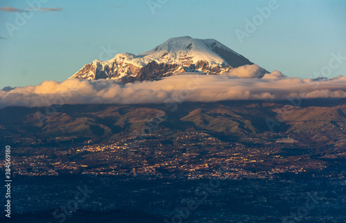 Chimborazo is the highest volcano and mountain in Ecuador  and the furthest point from the center of the Earth with an altitude of 6263.47 meters above sea level