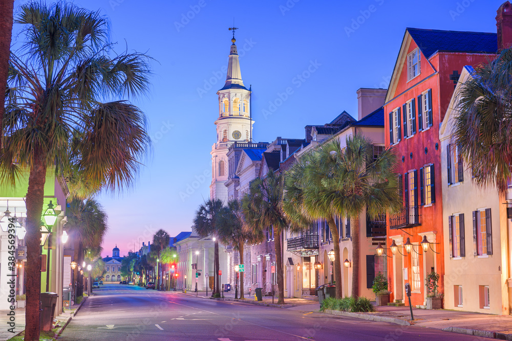 Fototapeta premium Charleston, South Carolina, USA in the French Quarter
