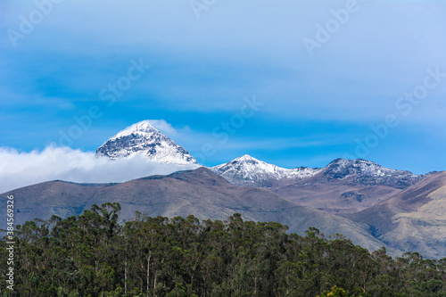 El Corazón is an eroded dormant volcano in Ecuador. It is located 30 kilometers southwest of Quito, in the western mountain range of the Andes.