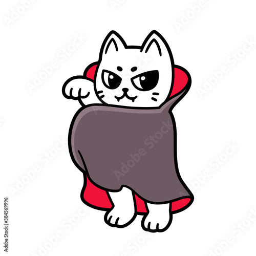 Cartoon vampire cat character