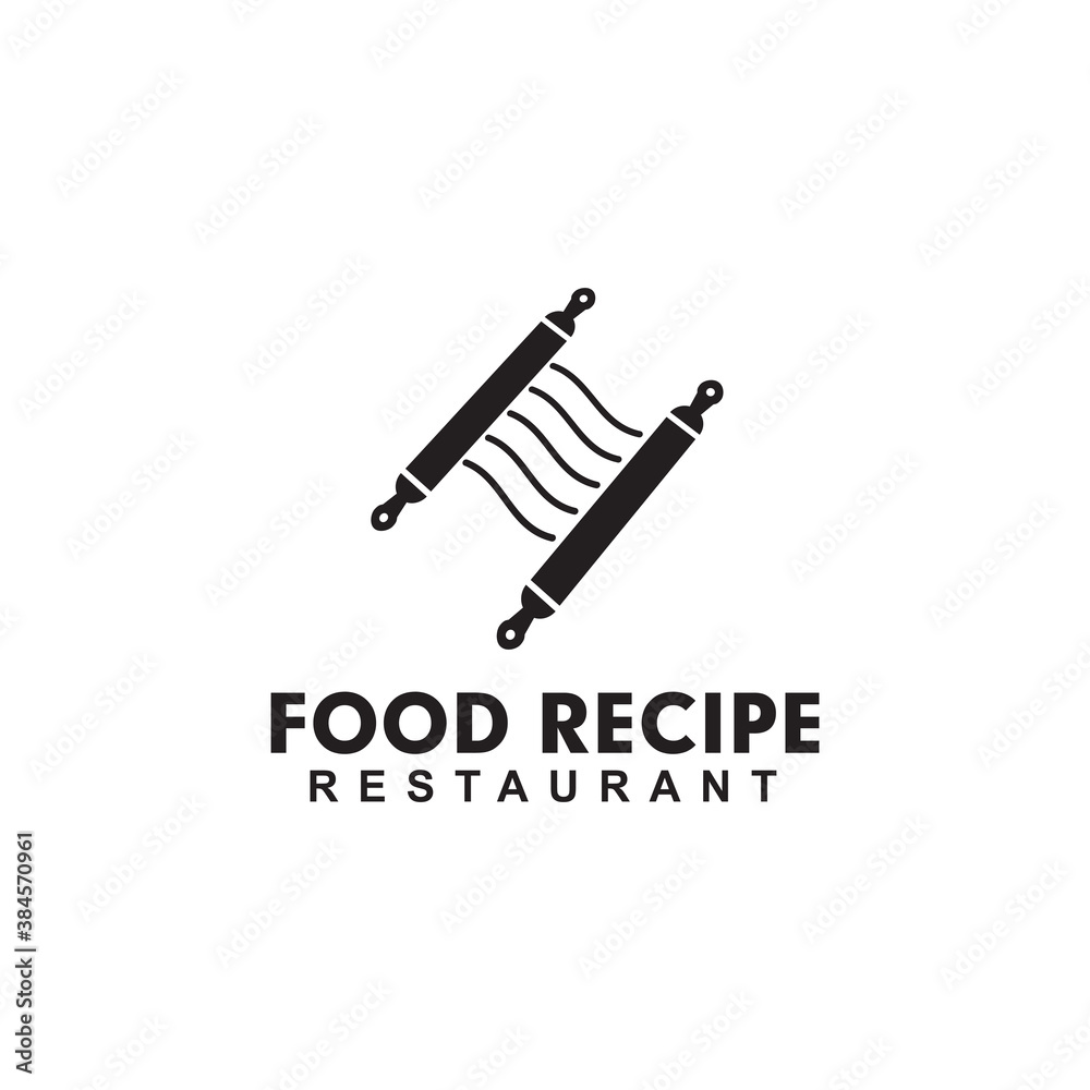 Food recipe restaurant logo design template Food recipe restaurant logo design template