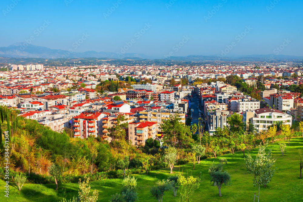 Manavgat city aerial panoramic view, Turkey