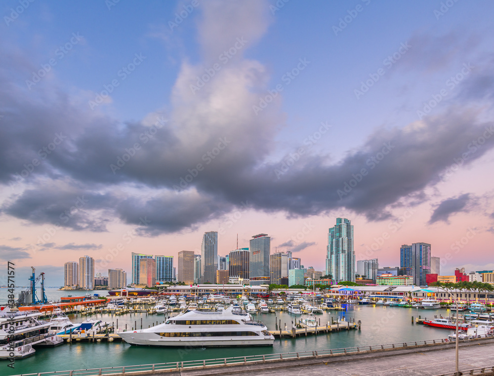Miami, Florida, USA Downtown Cityscape