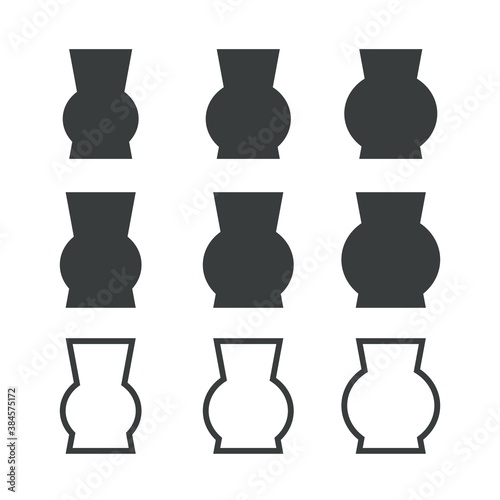black and white jugs