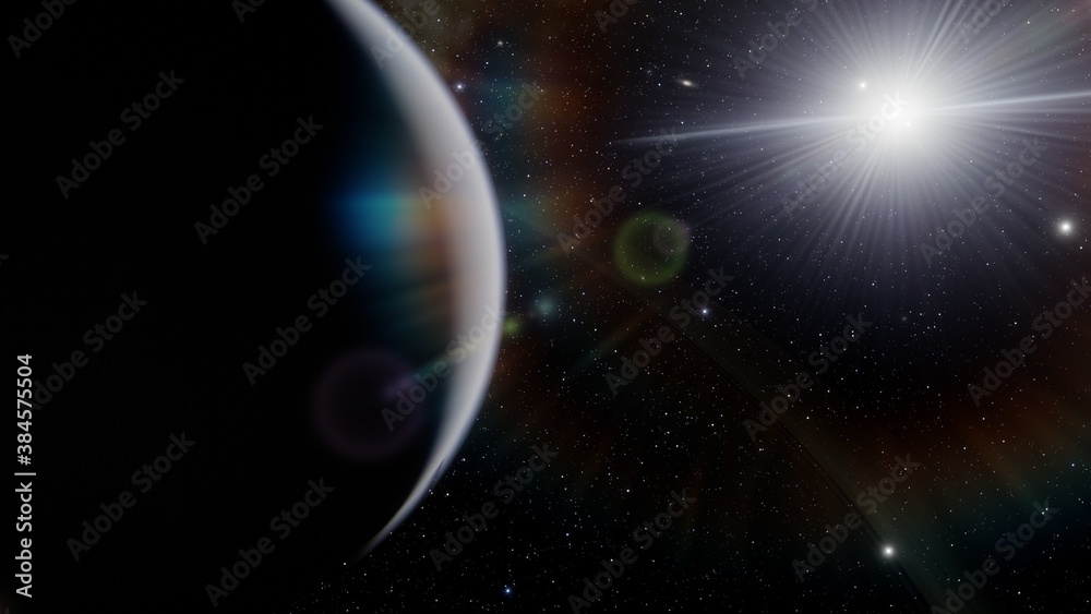 science fiction landscape abstract alien planets and space background 3d render science fiction landscape abstract alien planets and space background 3d render