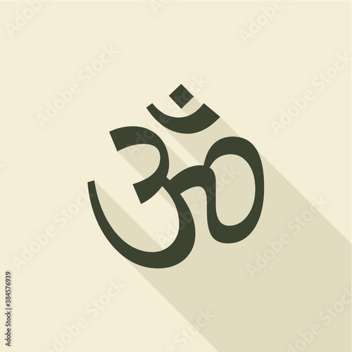 Hinduism symbol vector flat