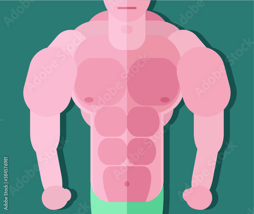 vector bodybuilder illustration background