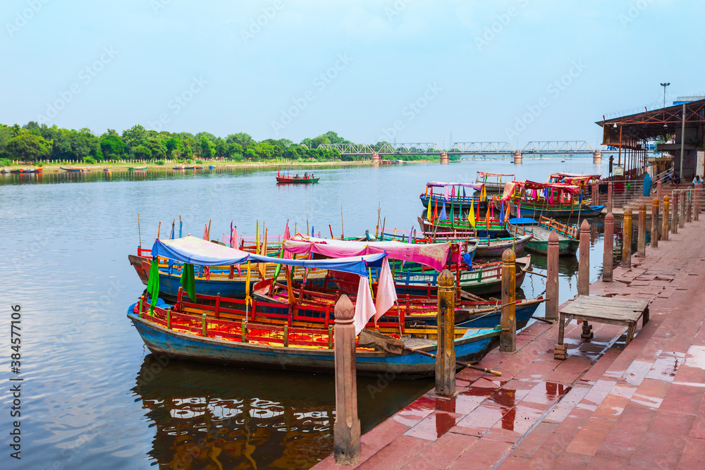 Boats at Vishram Ghat, Mathura