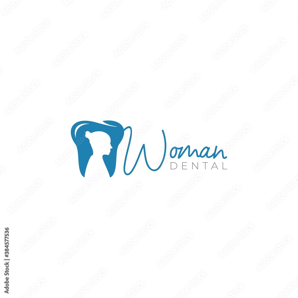 Woman Dental Logo Design Vector Woman Dental Logo Design Vector