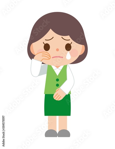 泣く 社員 女性
