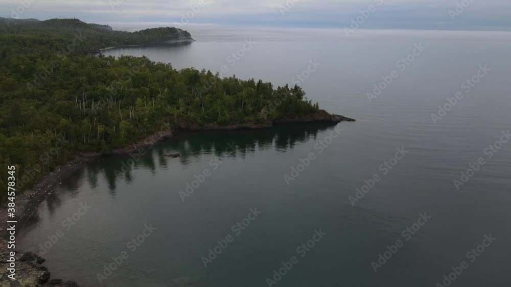 aerial view over lake superior minnesota, split rock lighthouse aerial view over lake superior minnesota, split rock lighthouse