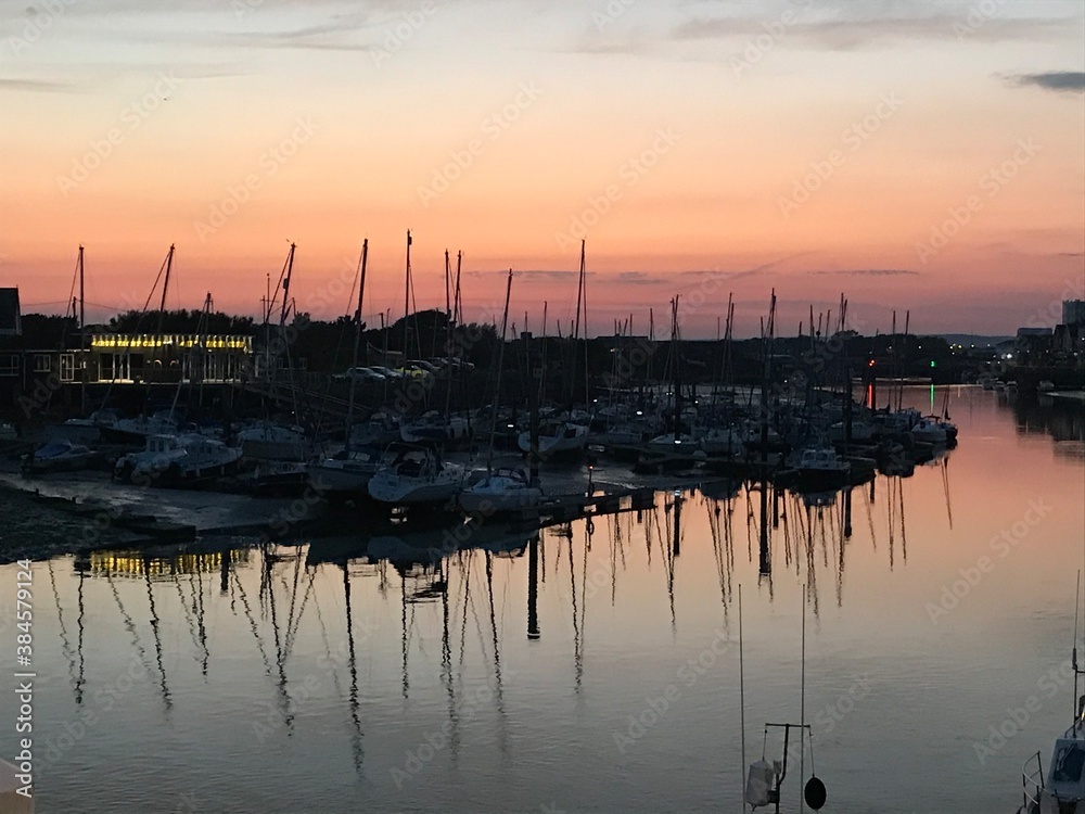 sunset in the harbour, Littlehampton sunset in the harbour, Littlehampton