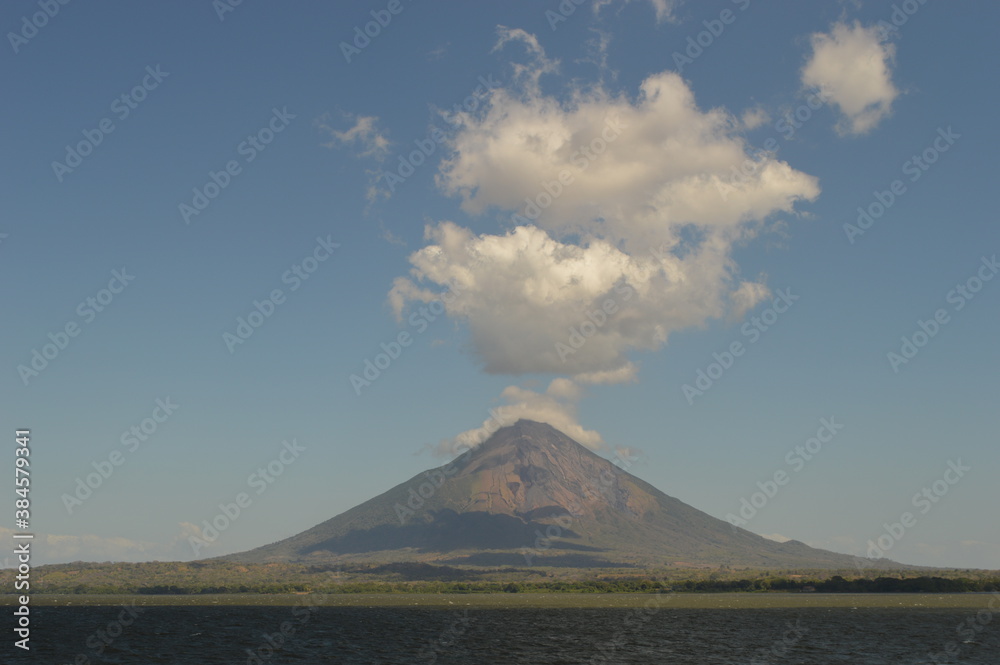 The volcanic islands Isla Ometepe and the volcanoes around Léon in Nicaragua, Central America The volcanic islands Isla Ometepe and the volcanoes around Léon in Nicaragua, Central America