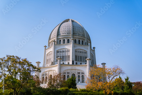 The Baha'i House of Worship in Chicago, Illinois USA photo