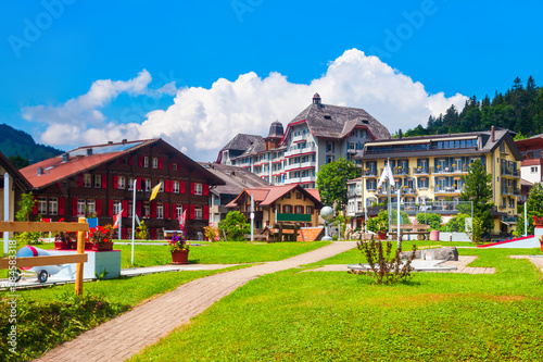 Traditional houses, Lauterbrunnen valley, Switzerland