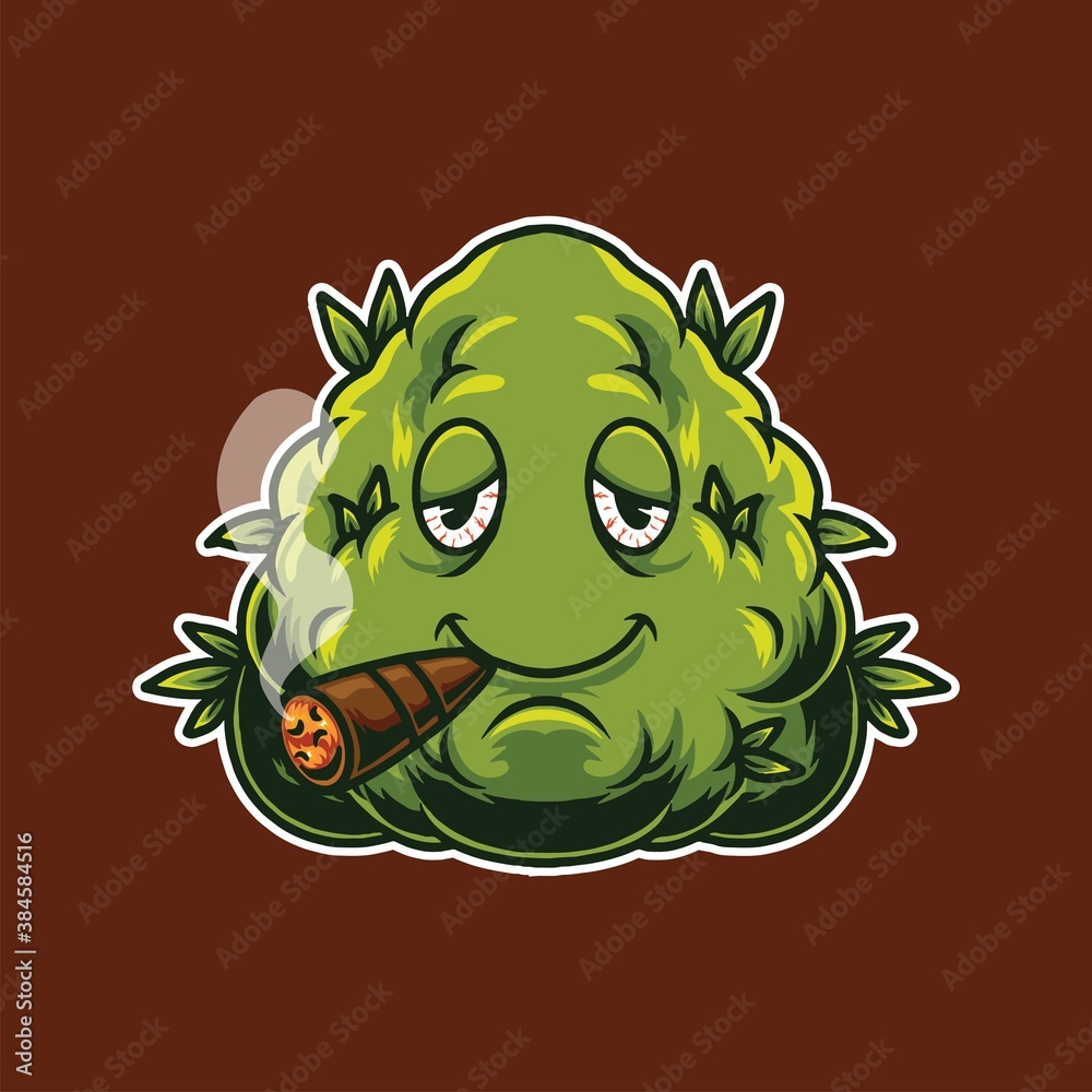 bud cannabis smoker vector illustration bud cannabis smoker vector illustration