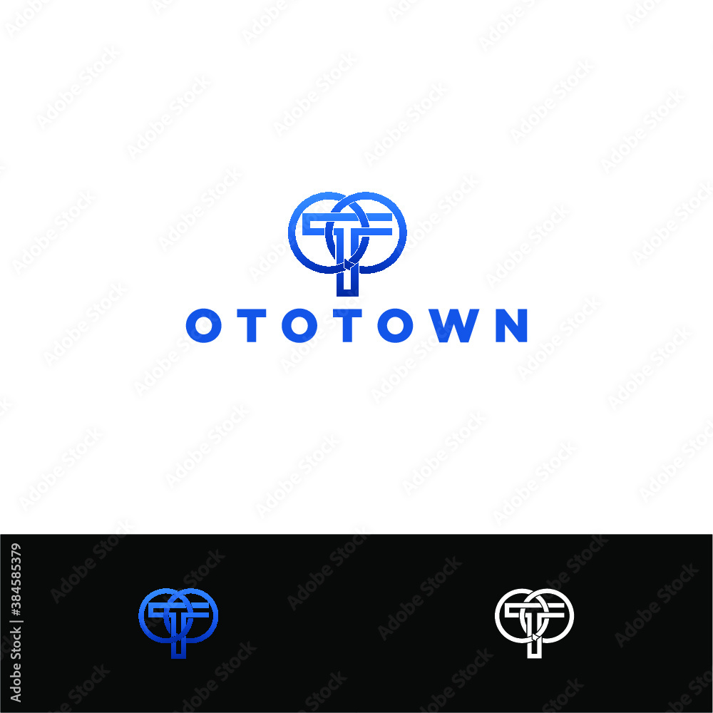 monochrome logo / logo initials O & T / logo for company monochrome logo / logo initials O & T / logo for company