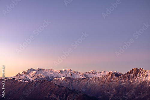 Winter sunset in the Julian alps © zakaz86