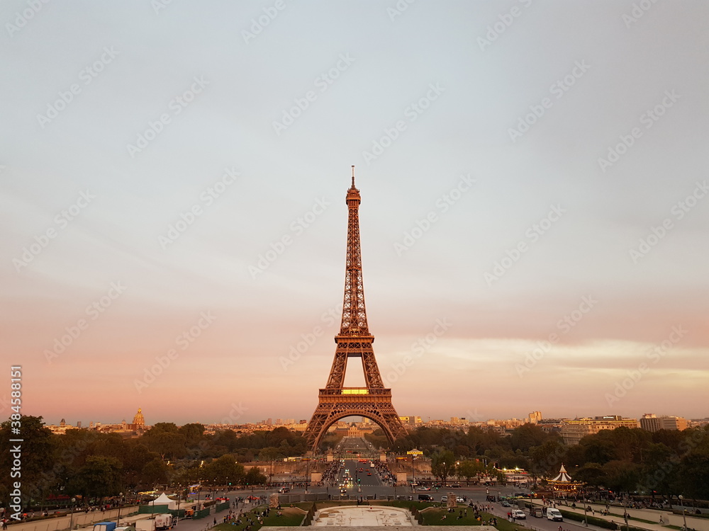 Fototapeta premium paris sunset