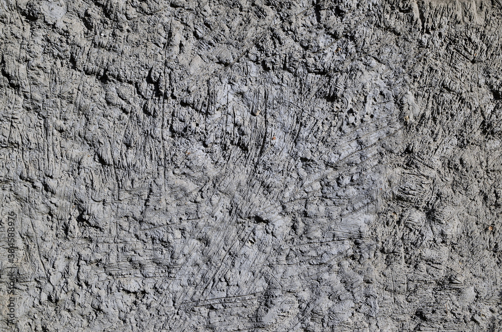 Plastered gray wall. Plaster background.Cement pattern.