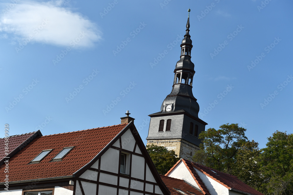 schiefer Turm in Bad Frankenhausen