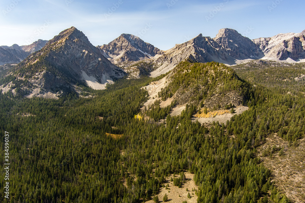 High mountain peaks of the Lost River Range Idaho