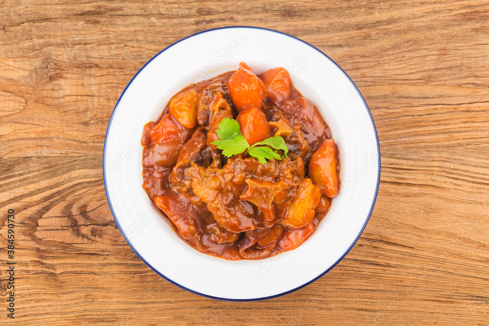 Stewed Beef Tail with Carrots and Potatoes Stewed Beef Tail with Carrots and Potatoes