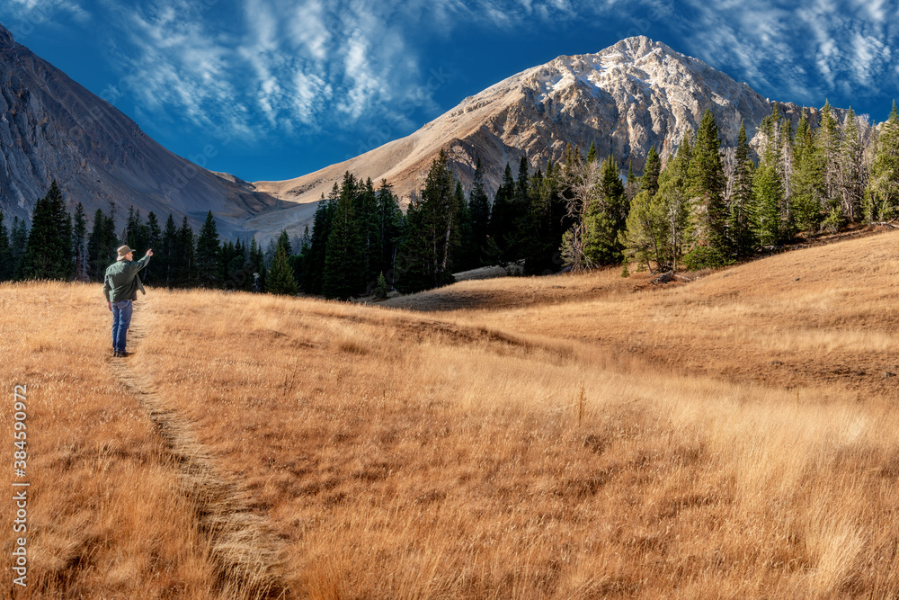 High mountain hiker finds mountain they have been looking for