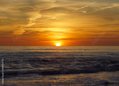 sunset over the sea