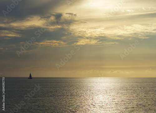 sunset over the sea