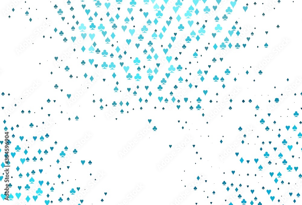 Light BLUE vector template with poker symbols. Light BLUE vector template with poker symbols.