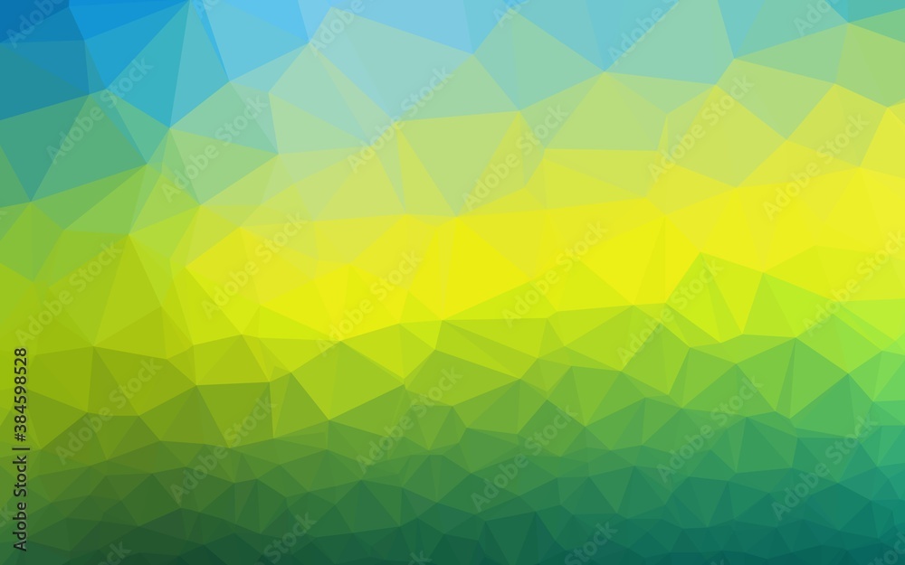 Obraz premium Dark Blue, Yellow vector shining triangular pattern.