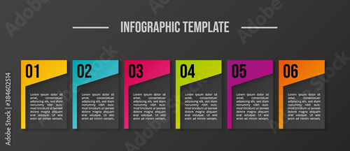Concept of infograph with business icons. Timeline. Vector