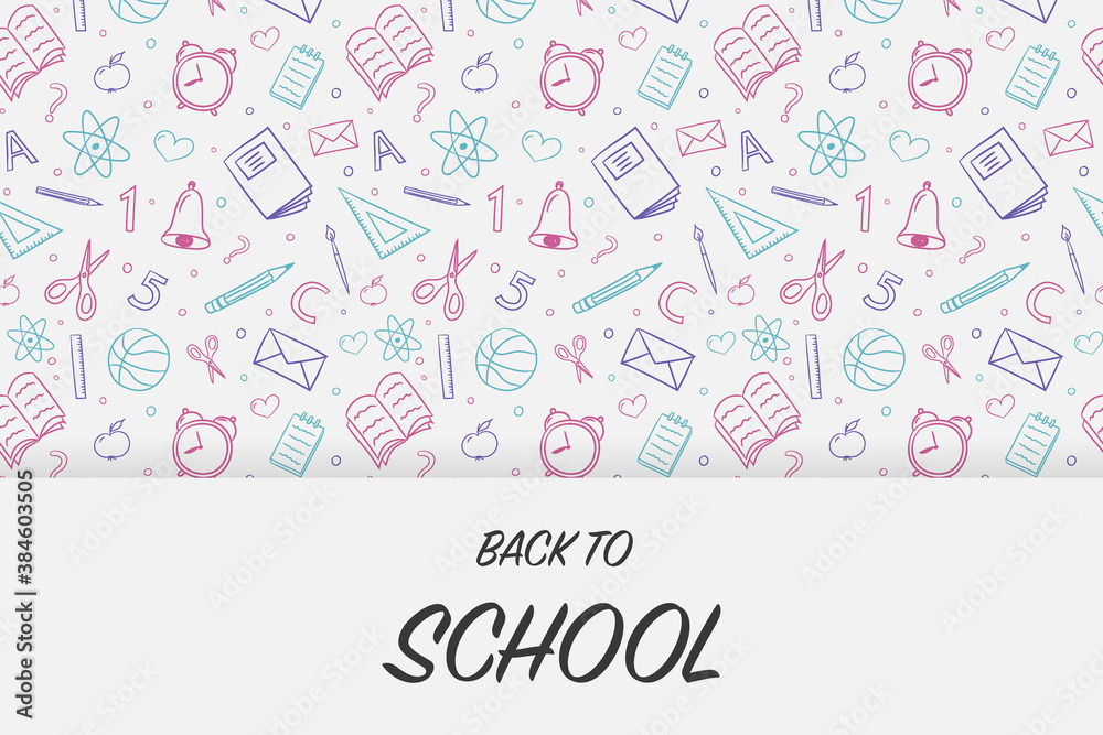 Back to School concept with funny doodles. Vector Back to School concept with funny doodles. Vector