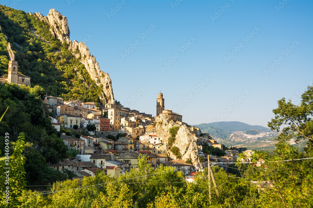 View of the characteristic village of Villa Santa Maria in the province of Chieti (Italy)