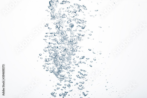 blue bubbles in water, mineral water splash, texture