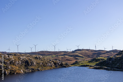 lot of wind turbines in the nature © Tor Gilje