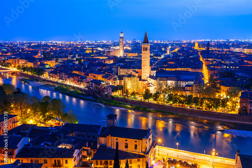 Verona aerial panoramic view  Italy