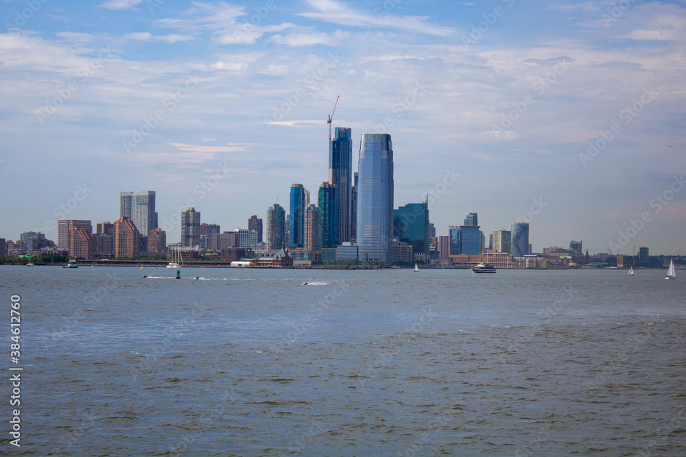 Fototapeta premium Jersey City, New Jersey, USA 2019: Jersey City skyline