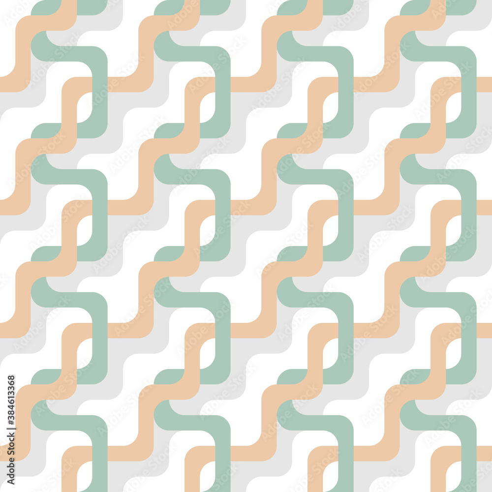 Abstract wavy seamless psttern; vector abstract background