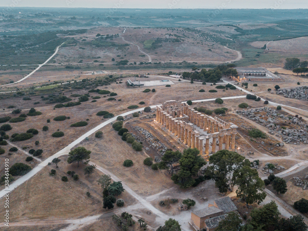 Sicily, Italy - Acropolis of Selinunte fortified walls ancient Greek city