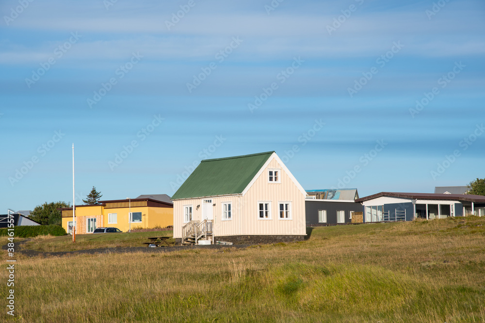 old building in town of Grindavik in Iceland old building in town of Grindavik in Iceland