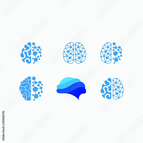 illustration of brain technology vector graphic 