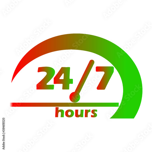 24 hours service vector design