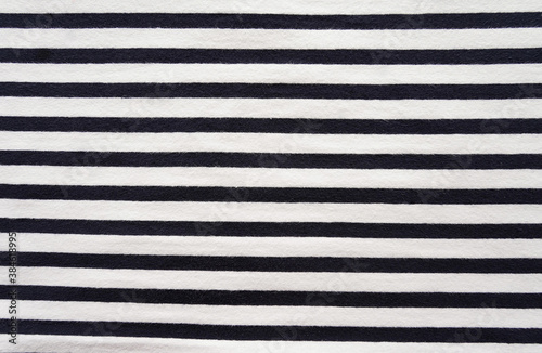 Black and white striped fabric.